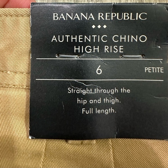👖 Banana Republic Tan Authentic Chino - Size 6 Petite (NWT) 🌟 - Picture 7 of 13